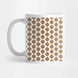 Mid Century Modern Retro 60s Waves Pattern  (Light Warm Brown) Mug